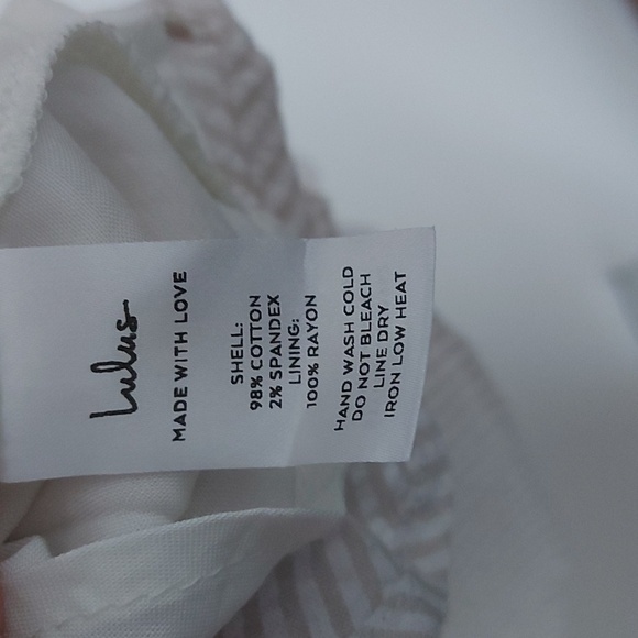 NWT Down the Horizon Beige Striped Tie Strap Skater Dress Size Medium - Picture 10 of 13